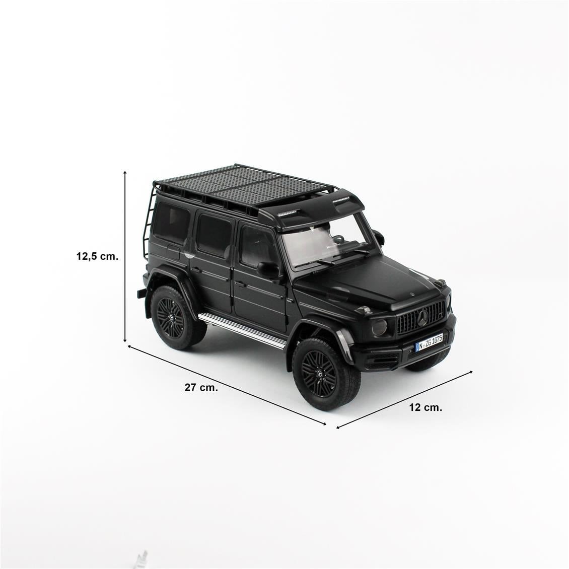 NZG 1075-1/50 1/18 Ölçek, Mercedes-AMG G 63 Arazi Aracı, Gece Siyahı, Sergilemeye Hazır Metal Model