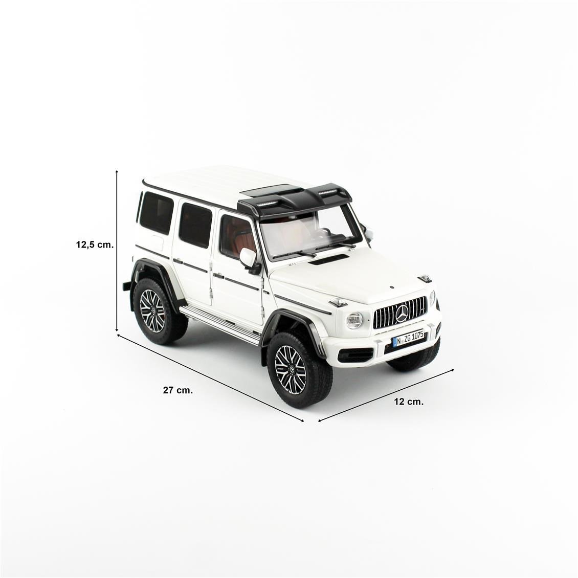 NZG 1075/40 1/18 Ölçek, Mercedes-AMG G 63, Opak Beyaz, Sergilemeye Hazır Metal Model