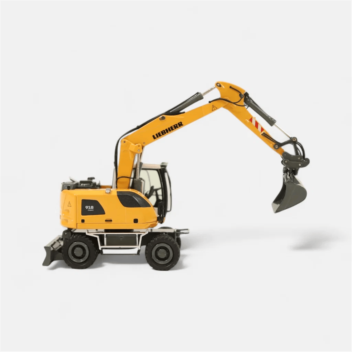 NZG 1096 1/18 Ölçek, Liebherr  A918 Compact Generation-8 Lastik Tekerli Ekskavatör, Sergilemeye Hazır Metal Model