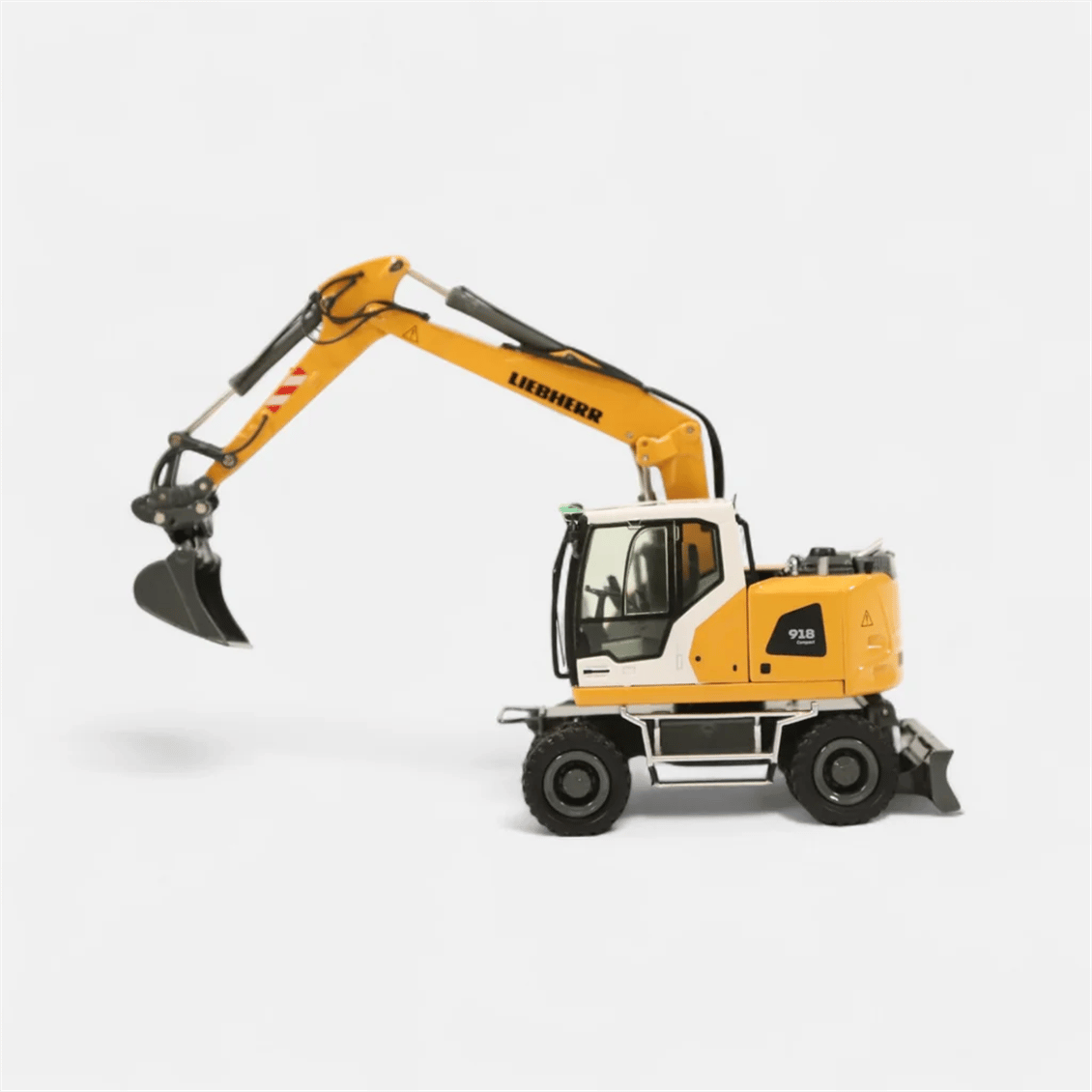 NZG 1096 1/18 Ölçek, Liebherr  A918 Compact Generation-8 Lastik Tekerli Ekskavatör, Sergilemeye Hazır Metal Model