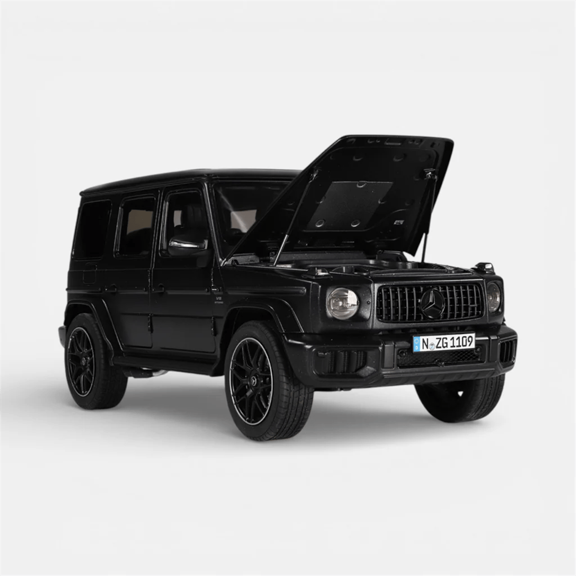 NZG 1109/52 1/18 Ölçek, Mercedes-AMG G 63 4x4 Arazi Aracı, Gece Siyahı, Sergilemeye Hazır Metal Model