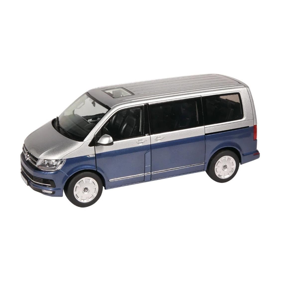 NZG 954.1/20 1/18 Ölçek, VW T 6.1 Multivan, Mavi/Gümüş,Sergilemeye Hazır Metal Minibüs Modeli