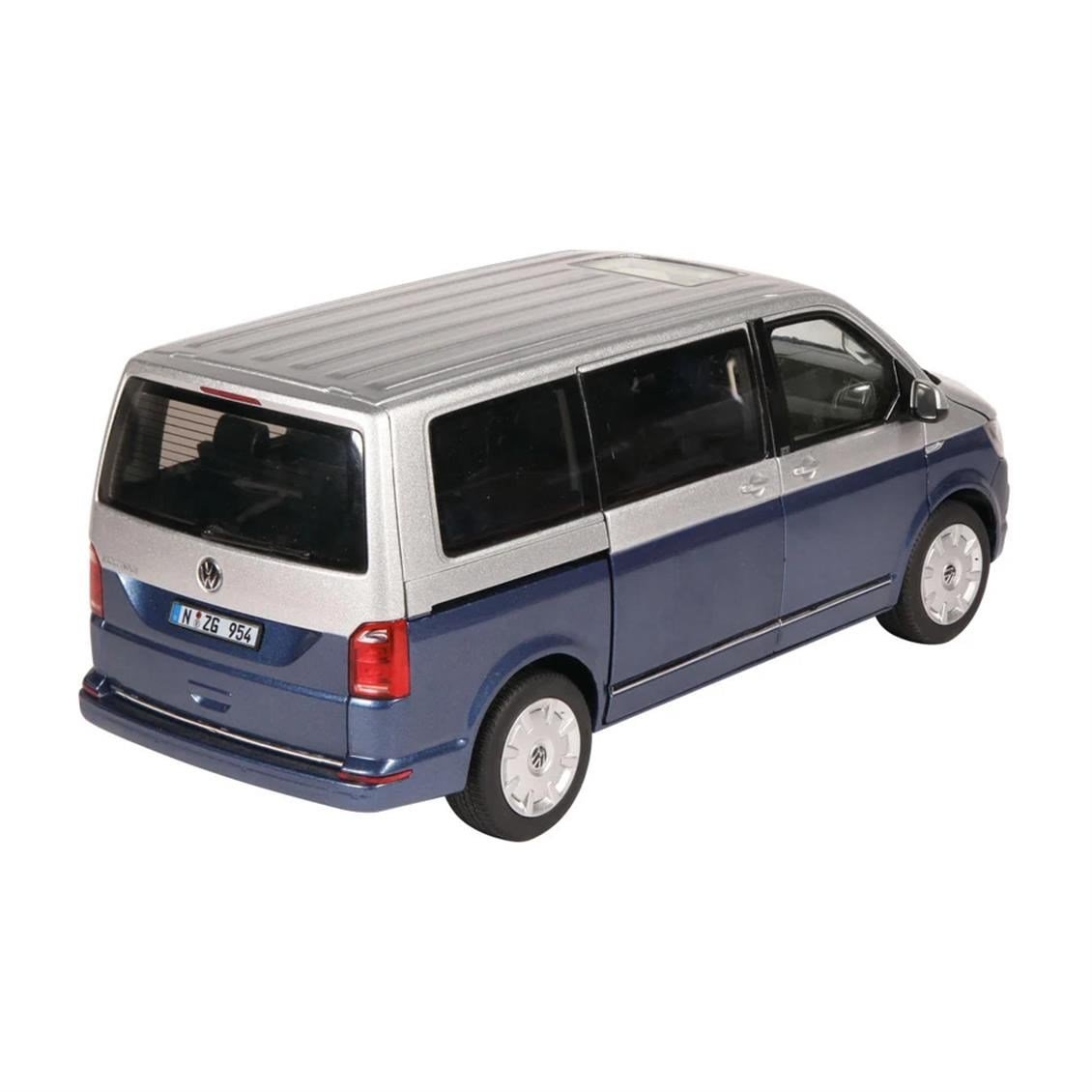 NZG 954.1/20 1/18 Ölçek, VW T 6.1 Multivan, Mavi/Gümüş,Sergilemeye Hazır Metal Minibüs Modeli