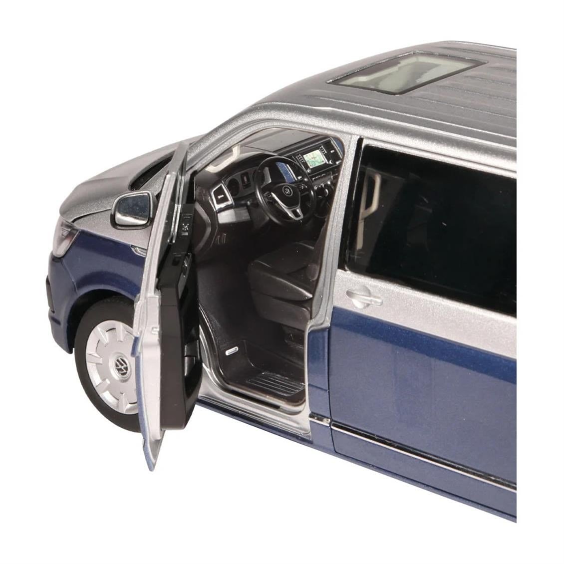 NZG 954.1/20 1/18 Ölçek, VW T 6.1 Multivan, Mavi/Gümüş,Sergilemeye Hazır Metal Minibüs Modeli