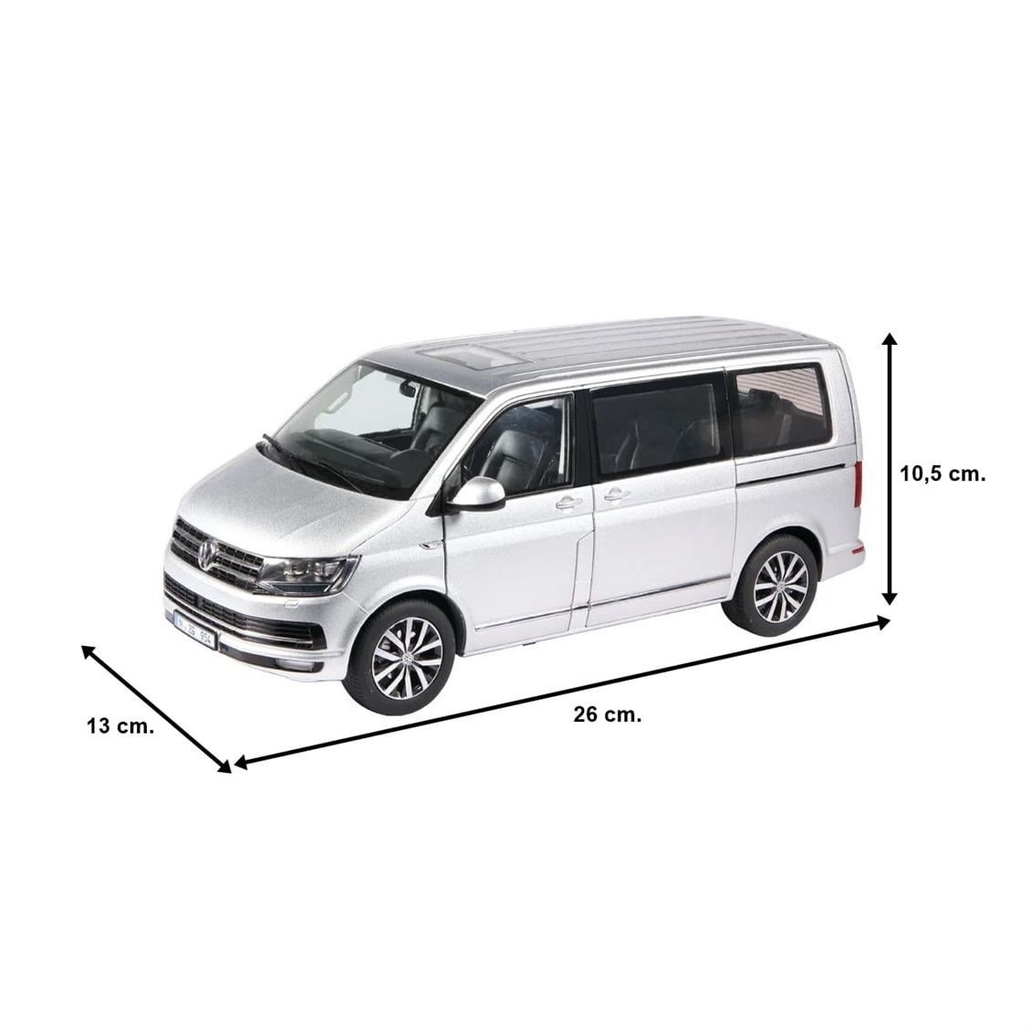 NZG 954/55 1/18 Ölçek, VW T 6.1 Multivan, Gümüş, Sergilemeye Hazır Metal Minibüs Modeli