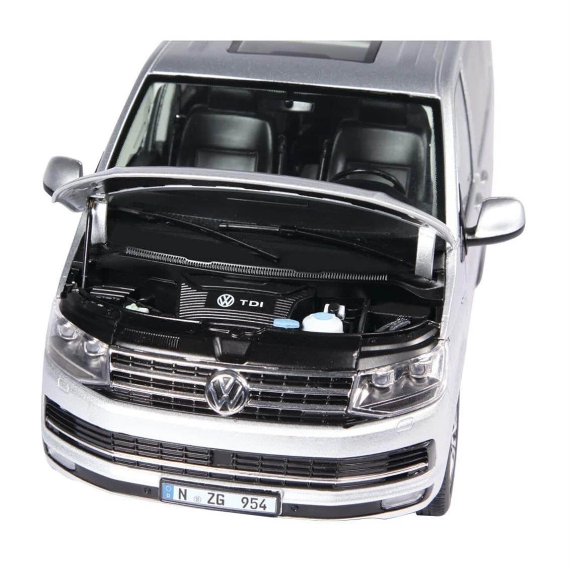 NZG 954/55 1/18 Ölçek, VW T 6.1 Multivan, Gümüş, Sergilemeye Hazır Metal Minibüs Modeli