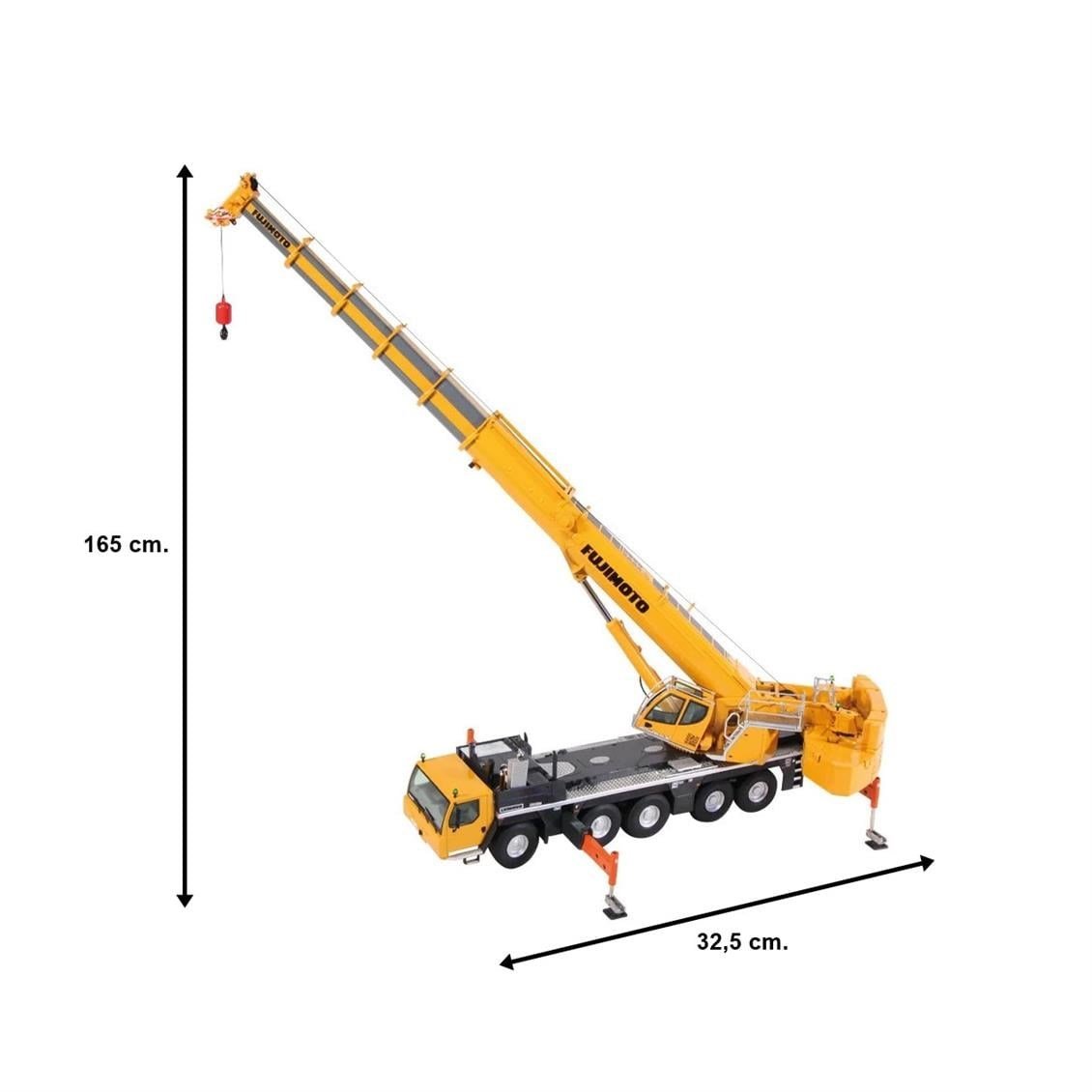NZG 959/18 1/50 Ölçek, LIEBHERR LTM1250 Mobil Vinç, (Fujimoto) Sergilemeye Hazır Metal Model