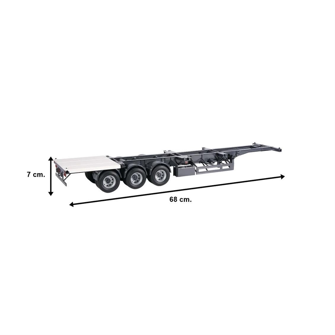 NZG 977.1 1/18 Ölçek, 40 ft Konteyner Taşıma Dorsesi, Sergilemeye Hazır Metal Model