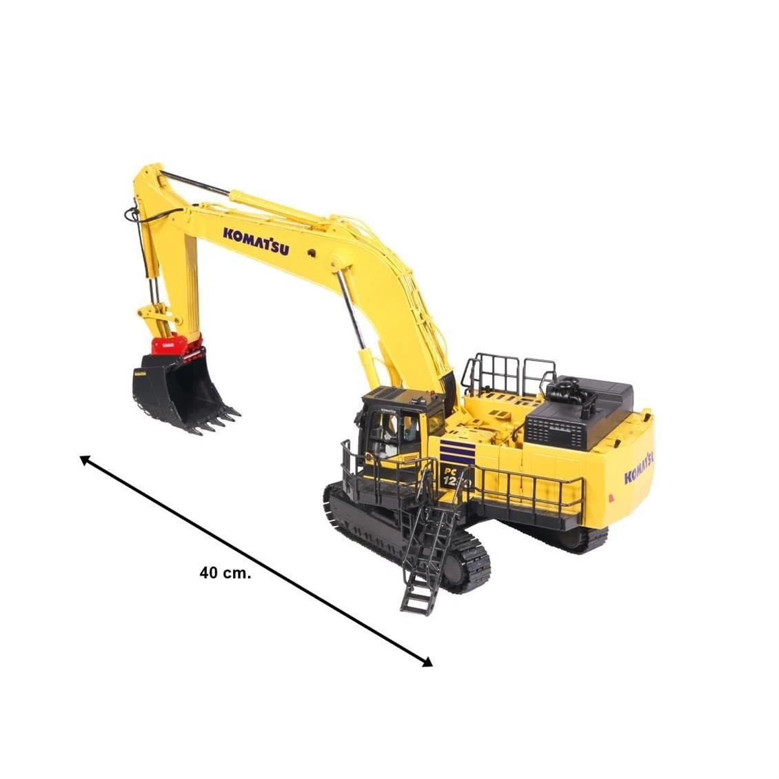 NZG 999.2 1/50 Ölçek, KOMATSU PC1250 Ekscavatör, (Quick Coupler) Sergilemeye Hazır Metal Model