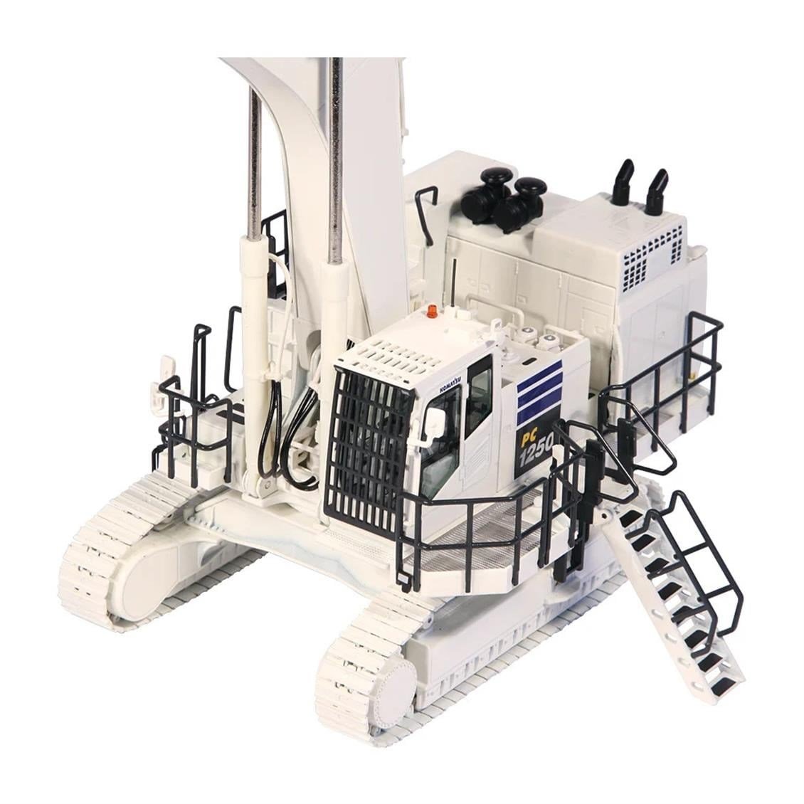 NZG 999.2/01 1/50 Ölçek, KOMATSU PC1250 Ekscavatör, (Beyaz) Sergilemeye Hazır Metal Model