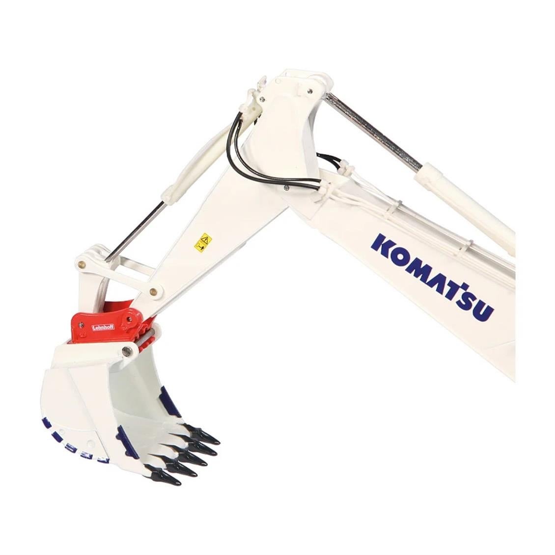 NZG 999.2/01 1/50 Ölçek, KOMATSU PC1250 Ekscavatör, (Beyaz) Sergilemeye Hazır Metal Model