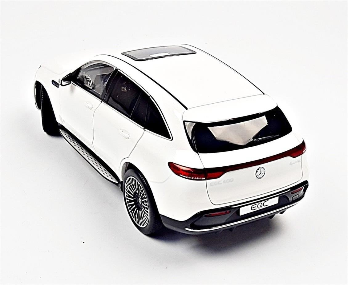 NZG B66963756 1/18 Ölçek, Mercedes Benz (N293) EQC 4Matic 2019, Diamond White, Sergilemeye Hazır Metal Araba Modeli
