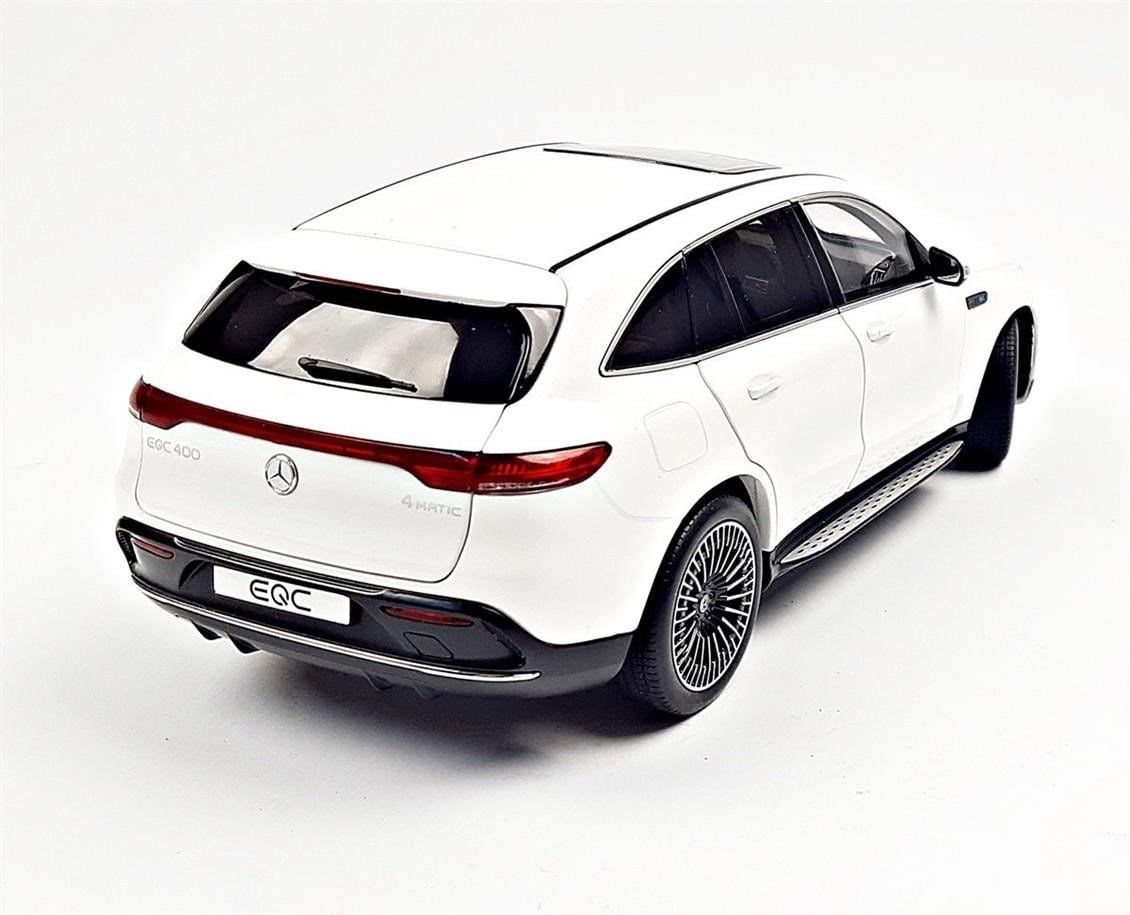 NZG B66963756 1/18 Ölçek, Mercedes Benz (N293) EQC 4Matic 2019, Diamond White, Sergilemeye Hazır Metal Araba Modeli
