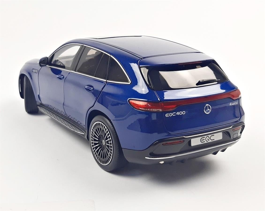 NZG B66963757 1/18 Ölçek, Mercedes Benz (N293) EQC 400 4Matic 2019, Blue Metallic, Sergilemeye Hazır Metal Araba Modeli