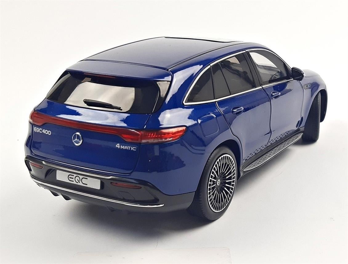 NZG B66963757 1/18 Ölçek, Mercedes Benz (N293) EQC 400 4Matic 2019, Blue Metallic, Sergilemeye Hazır Metal Araba Modeli