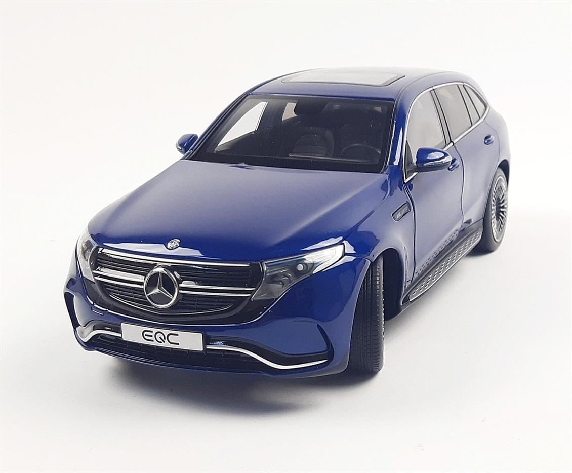 NZG B66963757 1/18 Ölçek, Mercedes Benz (N293) EQC 400 4Matic 2019, Blue Metallic, Sergilemeye Hazır Metal Araba Modeli