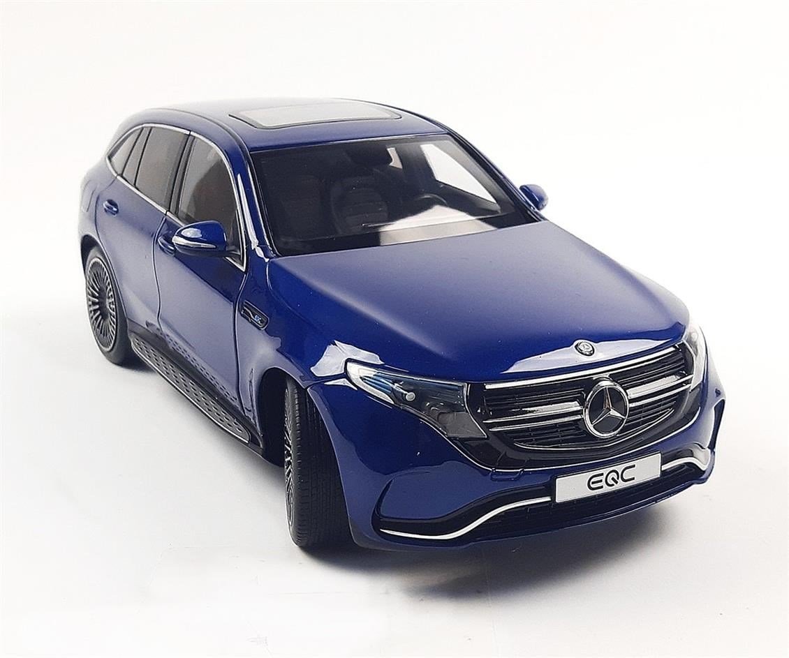 NZG B66963757 1/18 Ölçek, Mercedes Benz (N293) EQC 400 4Matic 2019, Blue Metallic, Sergilemeye Hazır Metal Araba Modeli