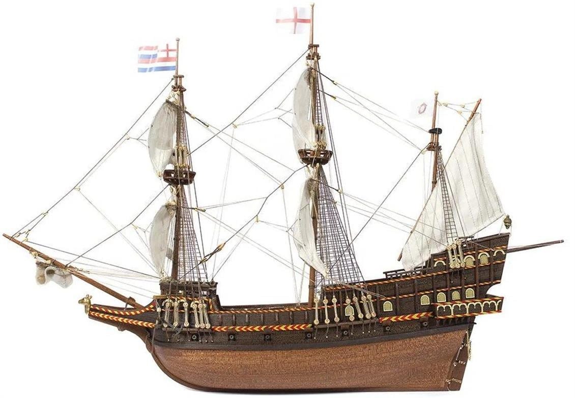Occre 12003 1/85 Ölçek, Golden Hint, 64 cm. Yelkenli İngiliz Keşif Gemisi, Ahşap Model Kiti