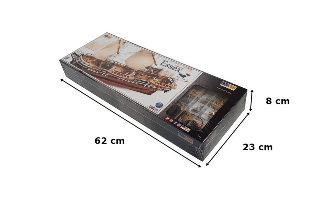 Occre 12006 1/60 Ölçek, Essex, 74 cm. Yelkenli Balina Avı Gemisi, Ahşap Model Kiti