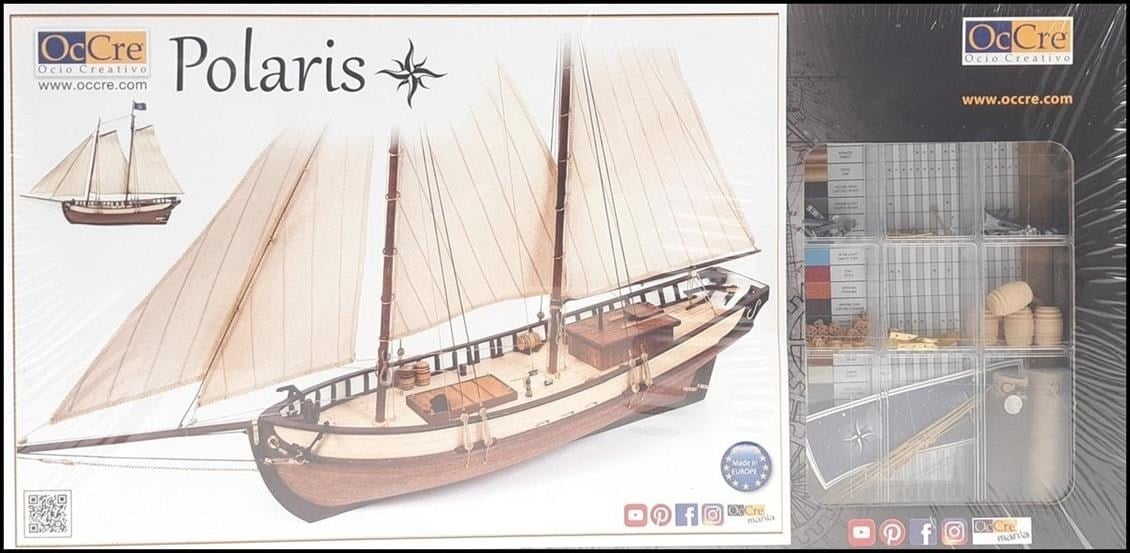 Occre 12007 1/50 Ölçek, Polaris, 58 cm. Yelkenli Tekne Ahşap Model Kiti