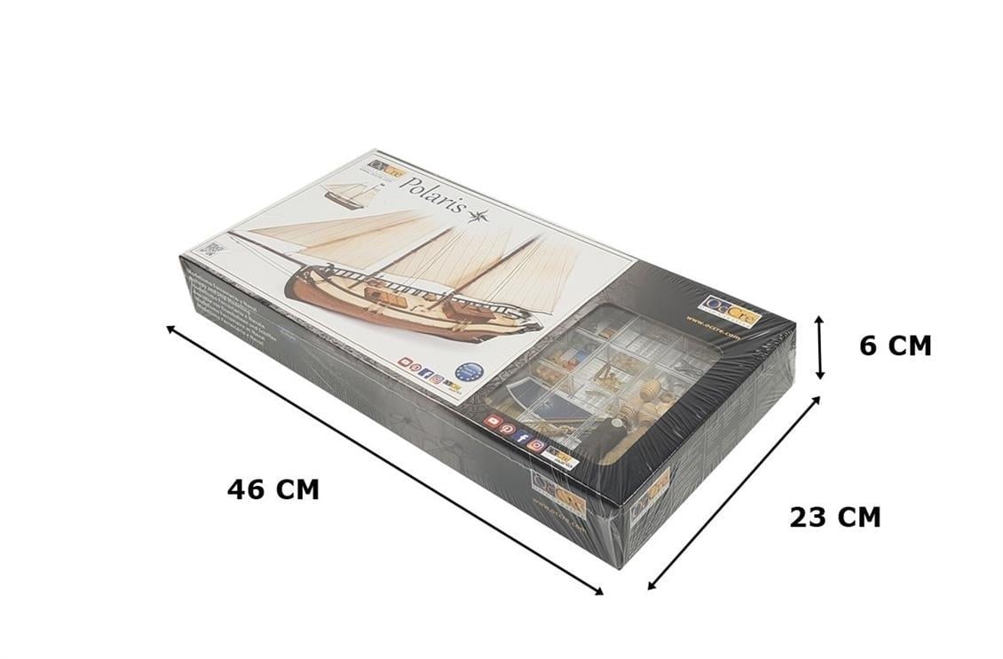Occre 12007 1/50 Ölçek, Polaris, 58 cm. Yelkenli Tekne Ahşap Model Kiti