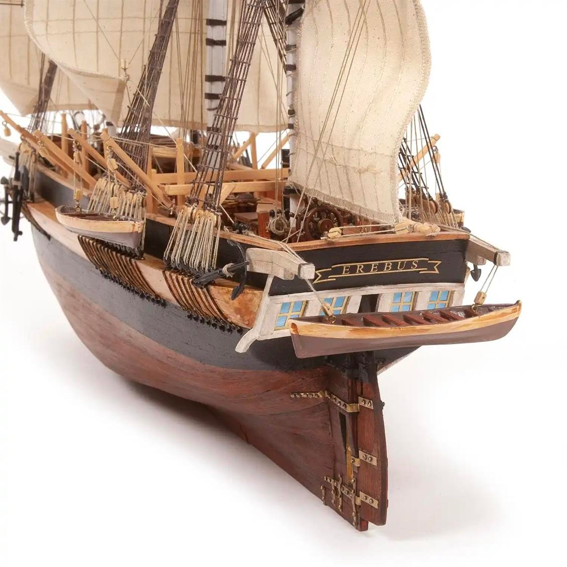 Occre 12009 1/75 Ölçek, HMS Erebus, 68 cm. Yelkenli ve Buharlı Keşif Gemisi, Ahşap Model Kiti