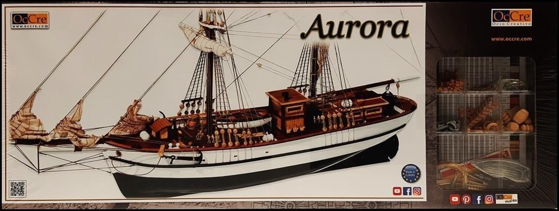 Occre 13001 1/65 Ölçek, Aurora, 68 cm. Yelkenli İspanyol Yük Gemisi, Ahşap Model Kiti