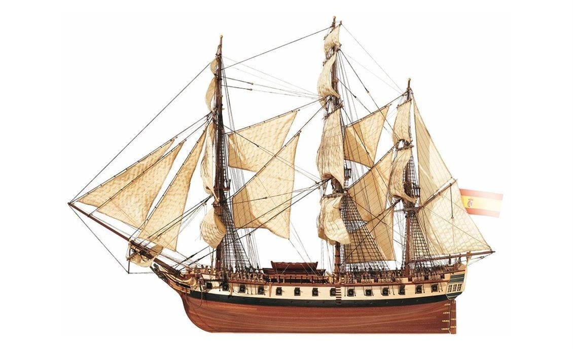 Occre 14001 1/85 Ölçek, Diana, 85 cm. Yelkenli İspanyol Firkateyni, Ahşap Model Kiti