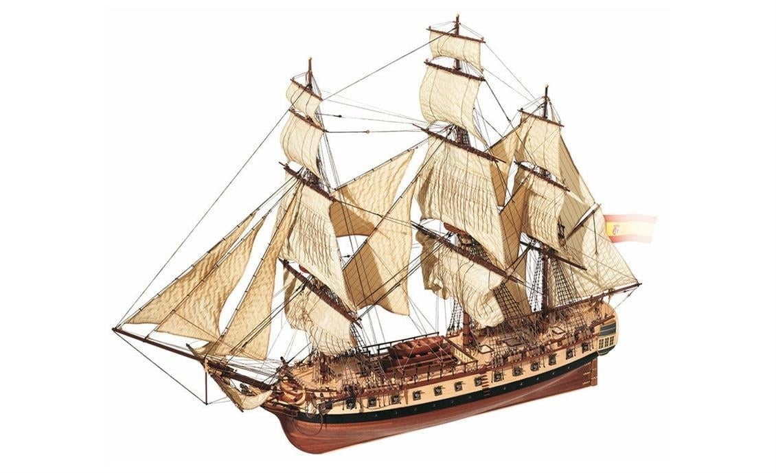 Occre 14001 1/85 Ölçek, Diana, 85 cm. Yelkenli İspanyol Firkateyni, Ahşap Model Kiti