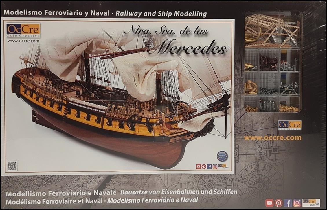 Occre 14007 1/85 Ölçek, N.S. Mercedes, 85 cm. Yelkenli İspanyol Firkateyni,  Ahşap Model Kiti