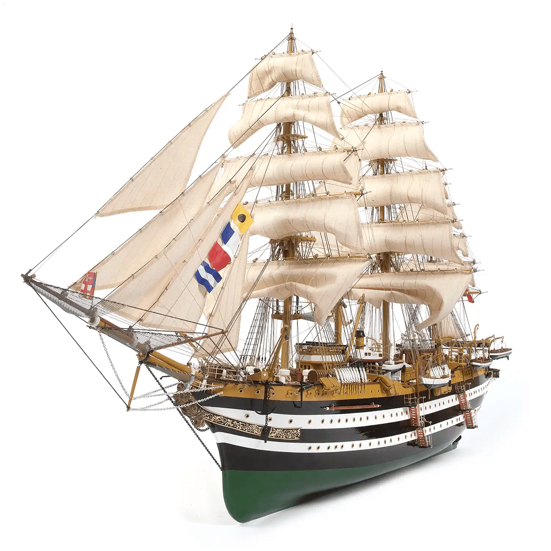 Occre 15006 1/100 Ölçek, Amerigo Vespucci, 98 cm. Yelkenli İtalyan Askeri  Eğitim Gemisi, Ahşap Model Kiti