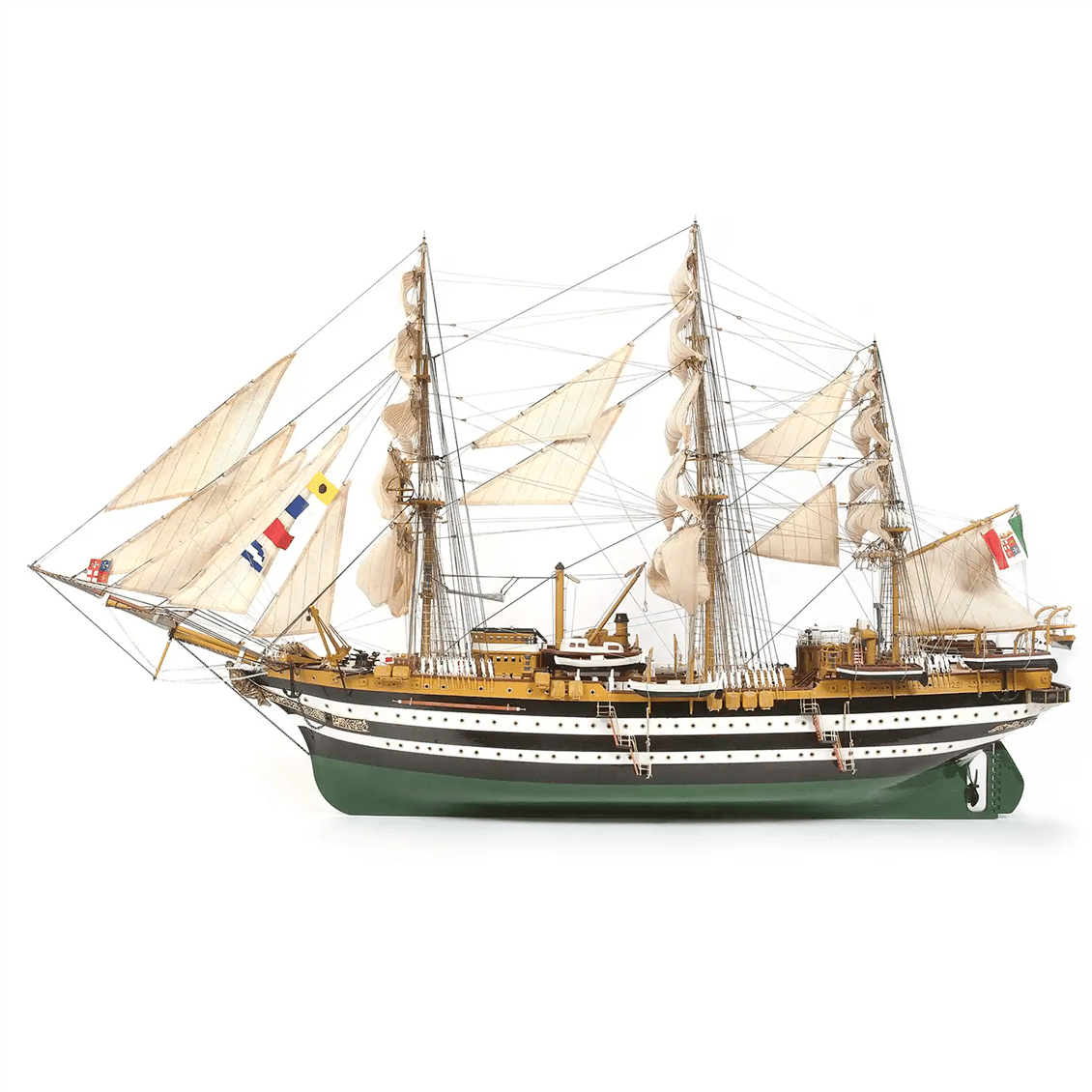 Occre 15006 1/100 Ölçek, Amerigo Vespucci, 98 cm. Yelkenli İtalyan Askeri  Eğitim Gemisi, Ahşap Model Kiti