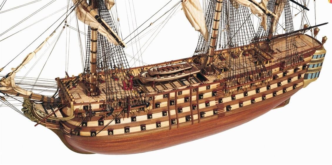 Occre 15800 1/90 Ölçek, Santisima Trinidad, 106 cm. Yelkenli İspanyol Savaş Gemisi, Ahşap Model Kiti