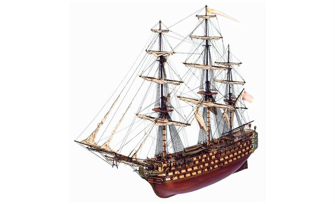 Occre 15800 1/90 Ölçek, Santisima Trinidad, 106 cm. Yelkenli İspanyol Savaş Gemisi, Ahşap Model Kiti