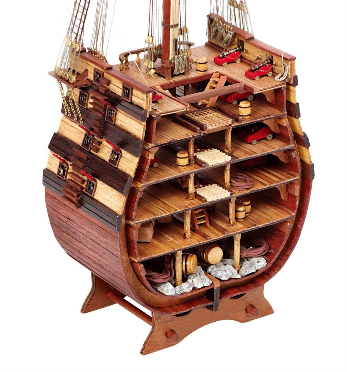 Occre 16800 1/90 Ölçek, Santisima Trinidad, 42 cm. Enine Gemi Gövdesi Kesiti, Ahşap Model Kiti