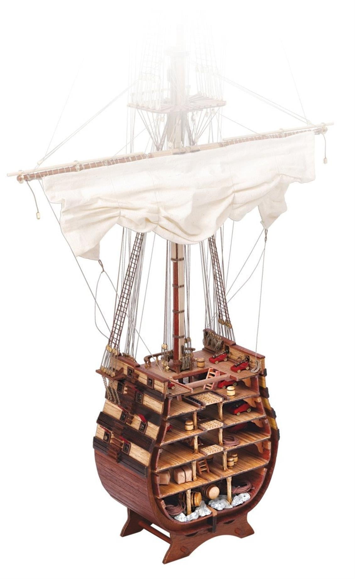 Occre 16800 1/90 Ölçek, Santisima Trinidad, 42 cm. Enine Gemi Gövdesi Kesiti, Ahşap Model Kiti