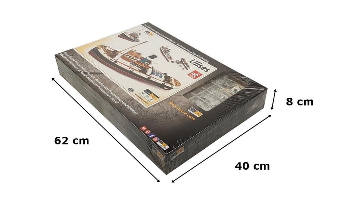 Occre 61001 1/30 Ölçek, Ulises R/C Dönüştürülebilir Römorkör Ahşap Model Kiti