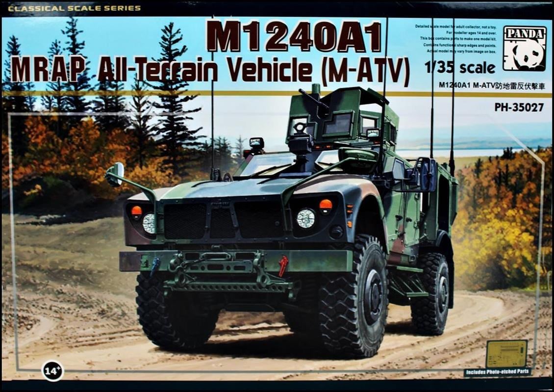 Panda Hobby 35027 1/35 Ölçek, M1240A1 MRAP (M-ATV) Askeri Araç, Plastik Model kiti