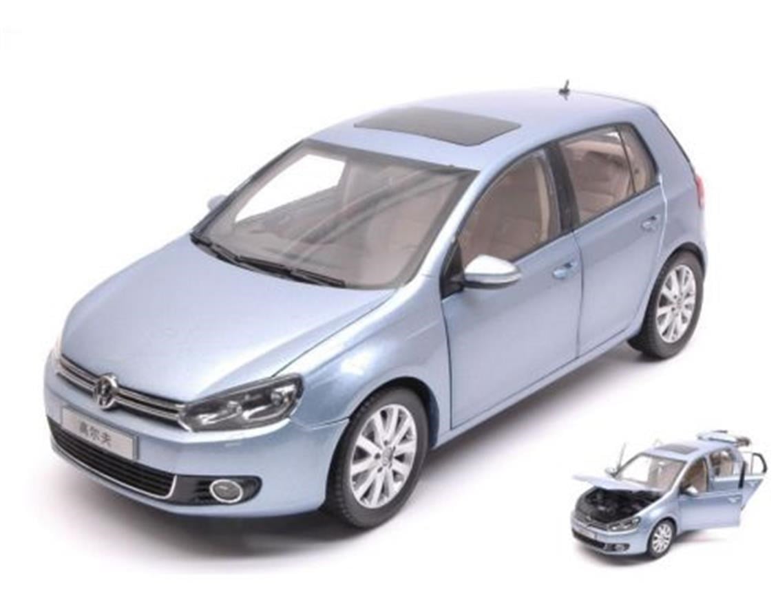 Paudi Model 2282BL 1/18 Ölçek, 2012 Volkswagen Golf A6, Siyah, Sergilemeye Hazır Metal Araba Modeli