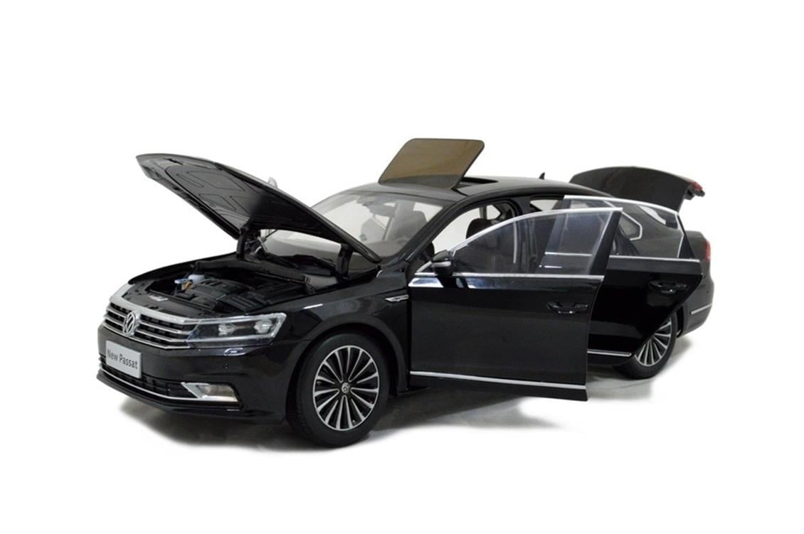 Paudi Model 2369BK 1/18 Ölçek, 2016 Volkswagen Passat, Siyah, Sergilemeye Hazır Metal Araba Modeli