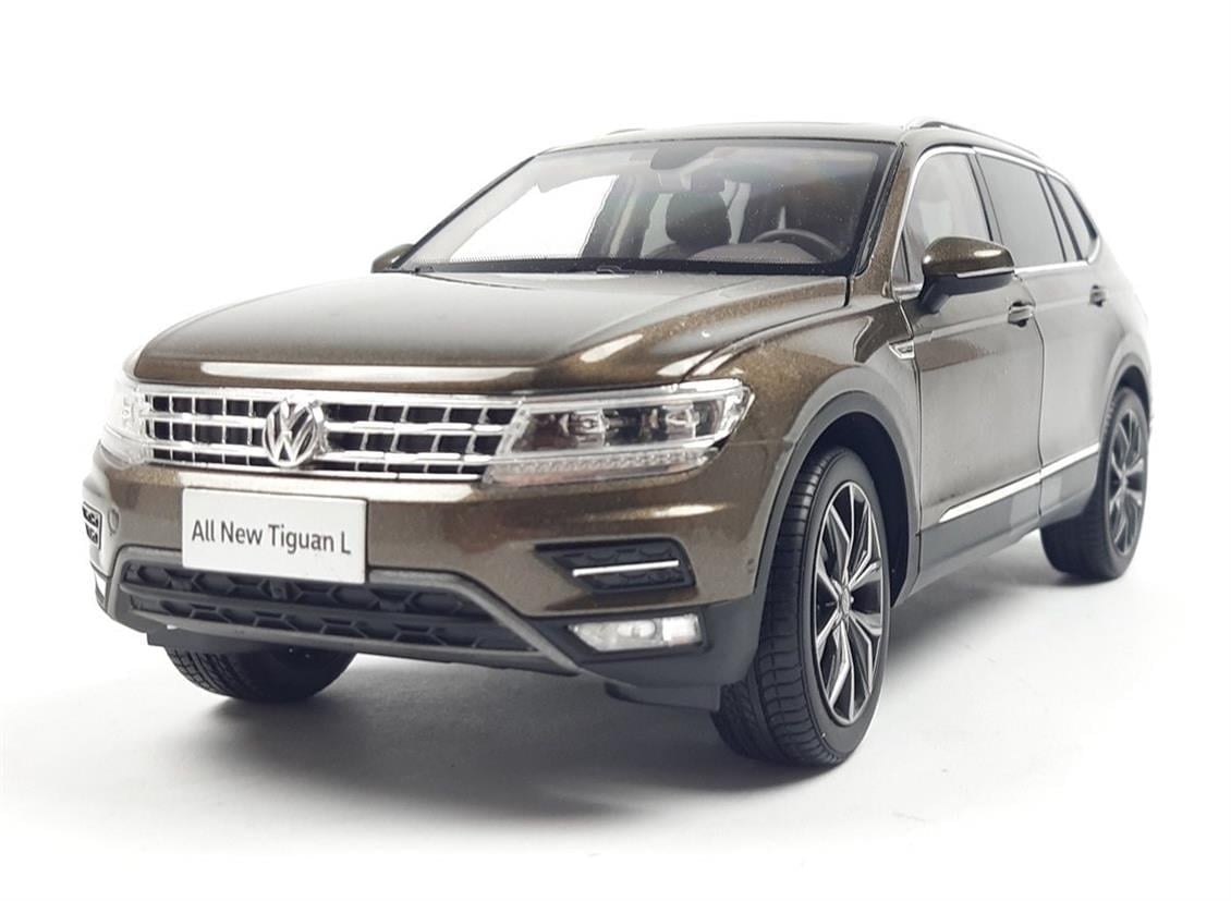 Paudi Model 2386BR 1/18 Ölçek, 2017 Volkswagen Tiguan L, Kahverengi, Sergilemeye Hazır Metal Araba Modeli