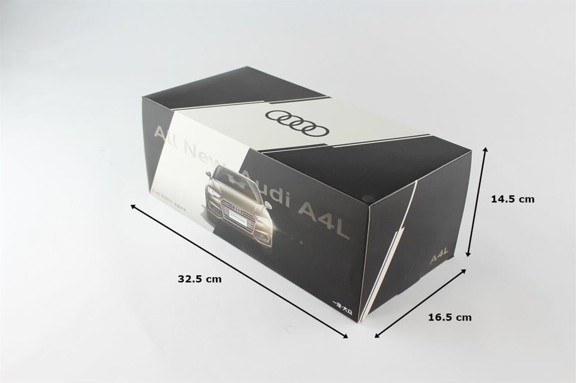 Paudi Model 2391BR 1/18 Ölçek, 2017 Audi A4L, Kahverengi, Sergilemeye Hazır Metal Araba Modeli