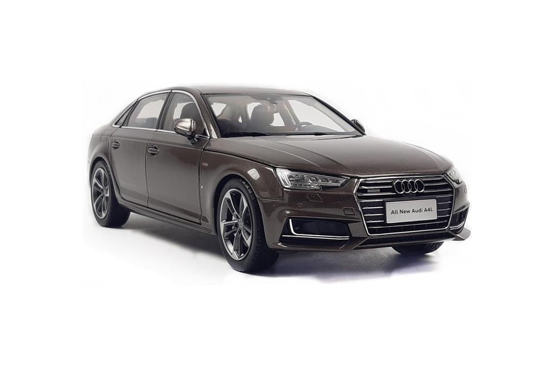 Paudi Model 2391BR 1/18 Ölçek, 2017 Audi A4L, Kahverengi, Sergilemeye Hazır Metal Araba Modeli