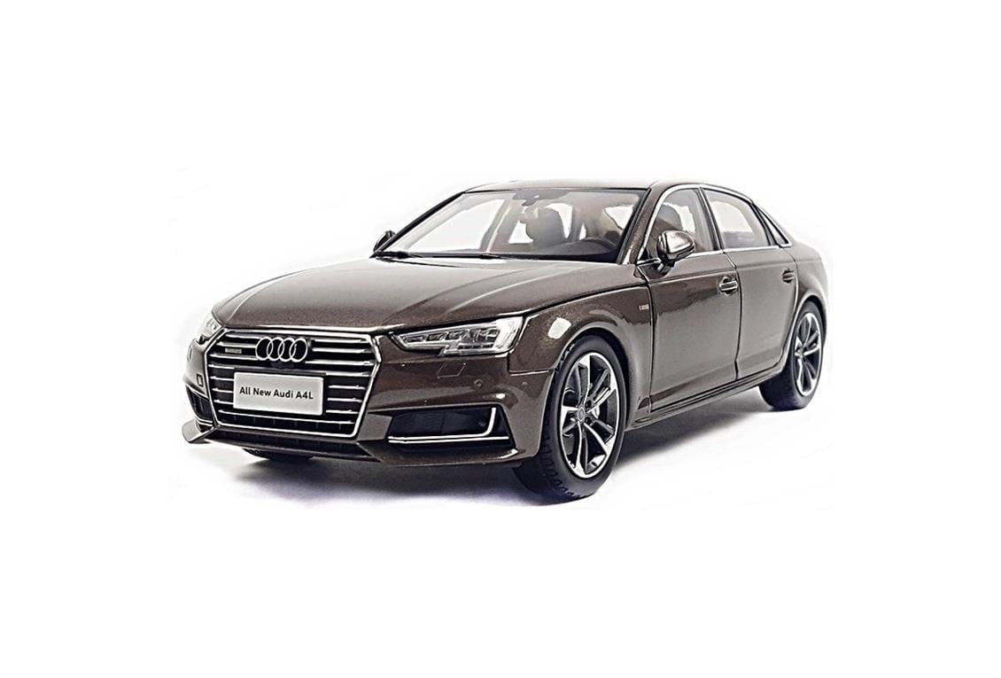 Paudi Model 2391BR 1/18 Ölçek, 2017 Audi A4L, Kahverengi, Sergilemeye Hazır Metal Araba Modeli