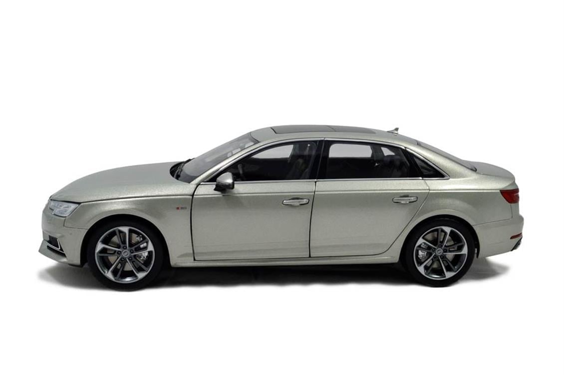 Paudi Model 2391GL 1/18 Ölçek, 2017 Audi A4L, Altın, Sergilemeye Hazır Metal Araba Modeli