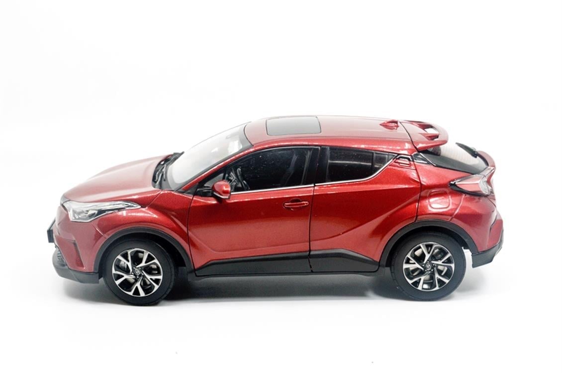 Paudi Model 2533R 1/18 Ölçek, 2019 Toyota CHR, Kırmızı, Sergilemeye Hazır Metal Araba Modeli