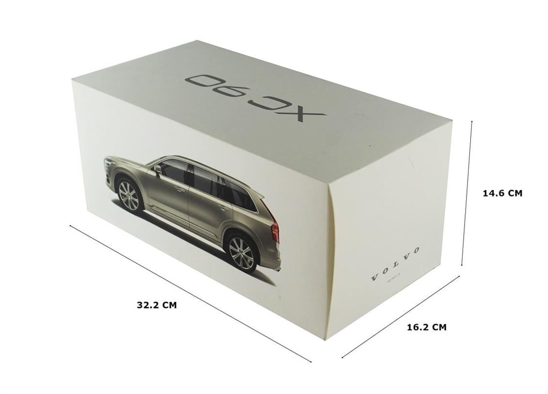 Paudi Model 2560BK 1/18 Ölçek, 2018 Volvo XC90, Siyah, Sergilemeye Hazır Metal Araba Modeli
