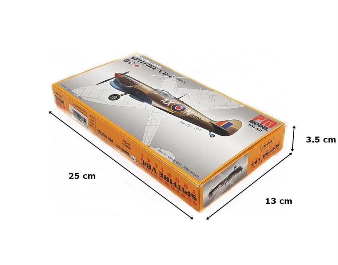 PM Model 101 1/72 Ölçek, Supermarine Spitfire VB/C Savaş Uçağı, Plastik Model kiti