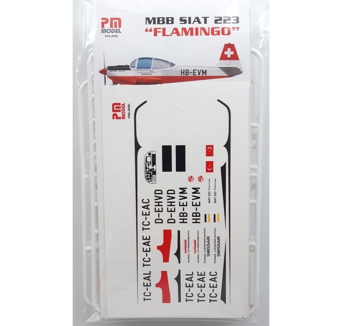 PM Model 206 1/72 Ölçek, MBB Siat 223 Flamingo Eğitim Uçağı, Plastik Model kiti