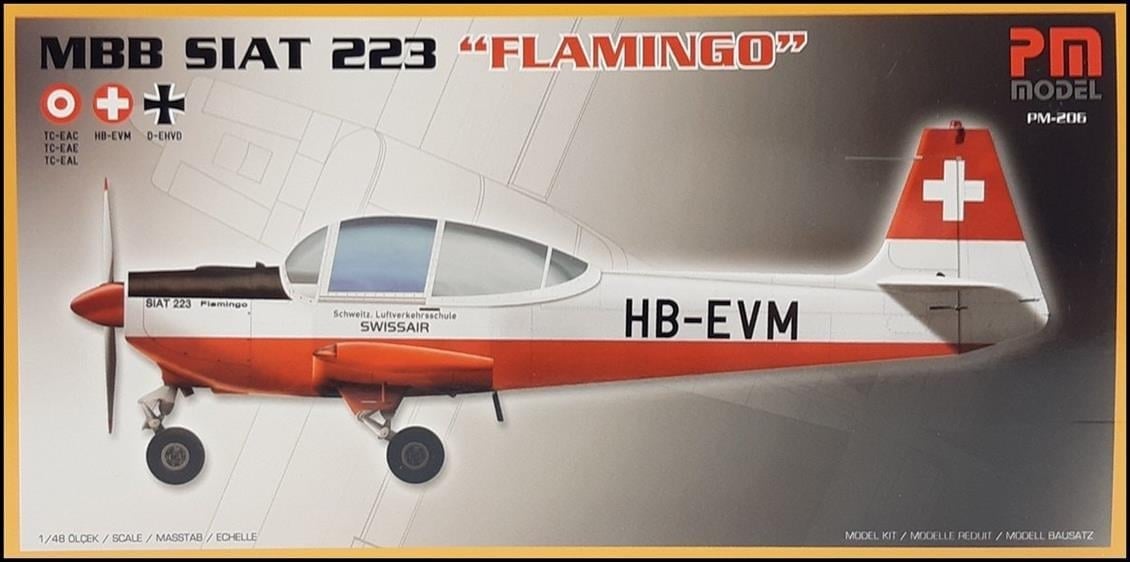 PM Model 206 1/72 Ölçek, MBB Siat 223 Flamingo Eğitim Uçağı, Plastik Model kiti